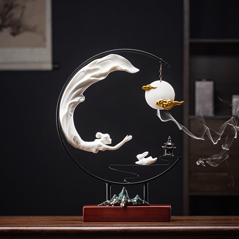Celestial Moon Incense Burner Lamp
